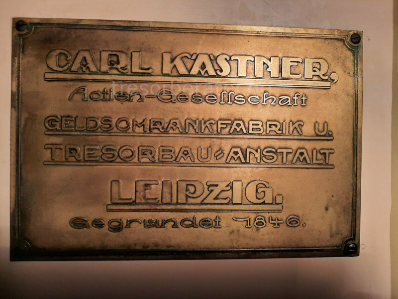 Tresorschild Carl Kästner Leipzig